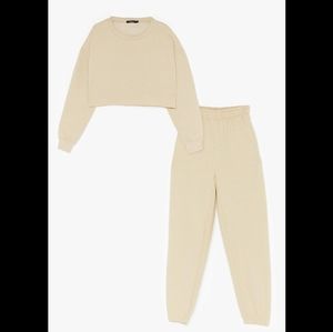 NWT Nasty Gal Jogger & Cropped Crewneck SET